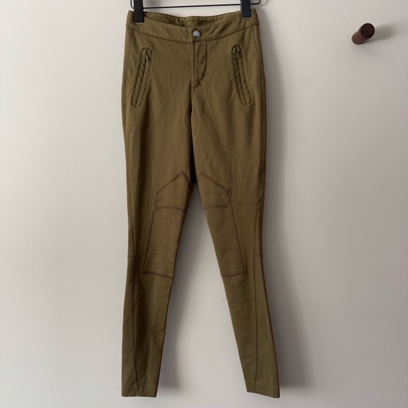 Athleta Pants - ATHLETA LEGGINGS WITH ZIP & SNAP CLOSURE AND ZIP POCKETS SIZE 2 OLIVE GREEN